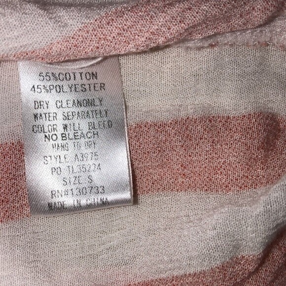 Umgee size small peach striped top - Picture 5 of 5